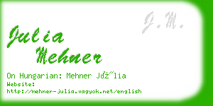 julia mehner business card